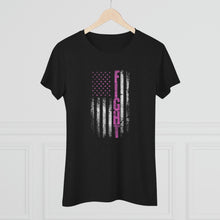Load image into Gallery viewer, Fight Cancer Flag - Front - Women&#39;s Triblend Tee
