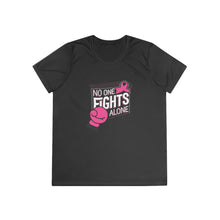 Load image into Gallery viewer, Ladies No one fights alone Competitor Tee
