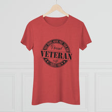 Load image into Gallery viewer, Women&#39;s Proud Veteran Wife Triblend Tee
