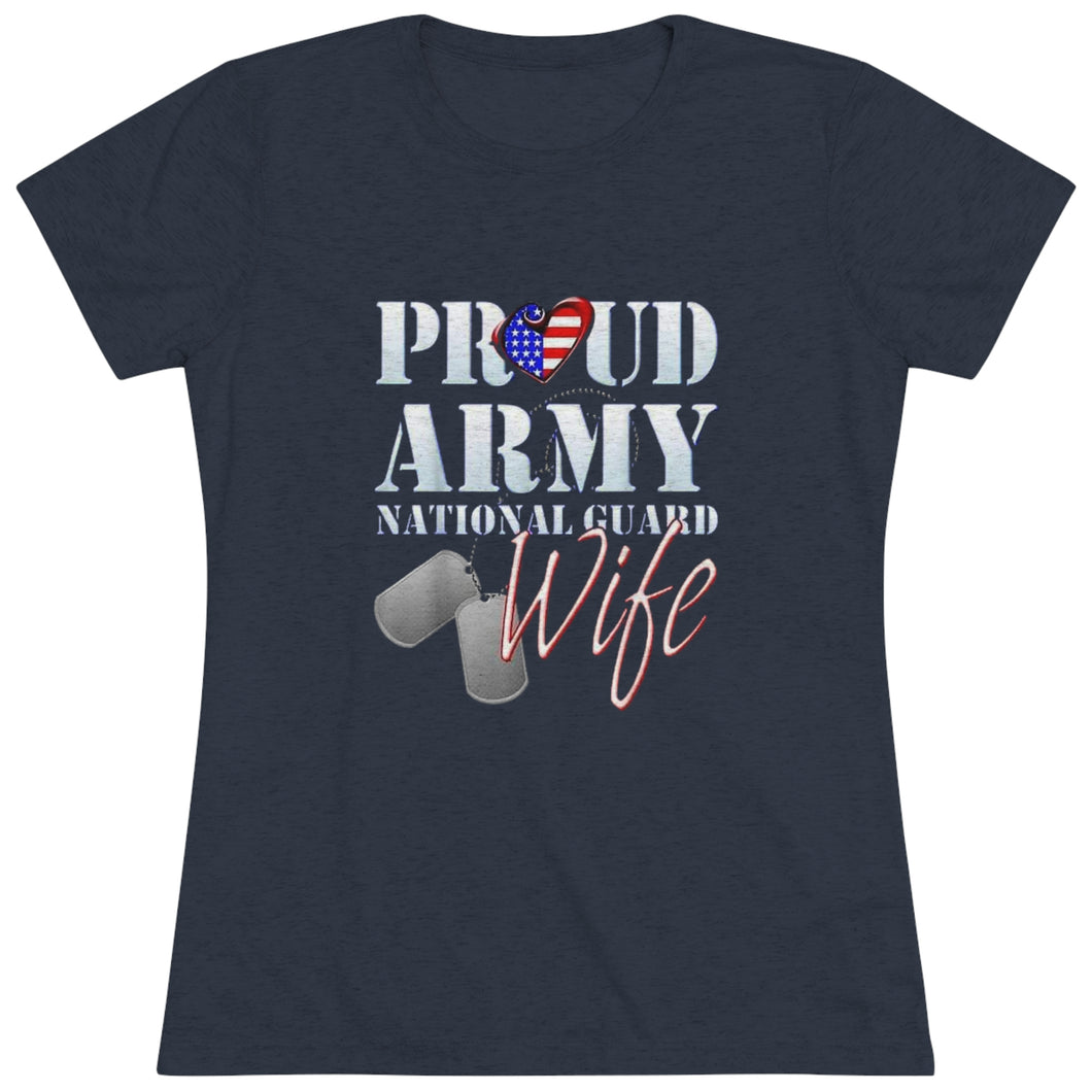 Women's Proud Army National Guard Wife Triblend Tee