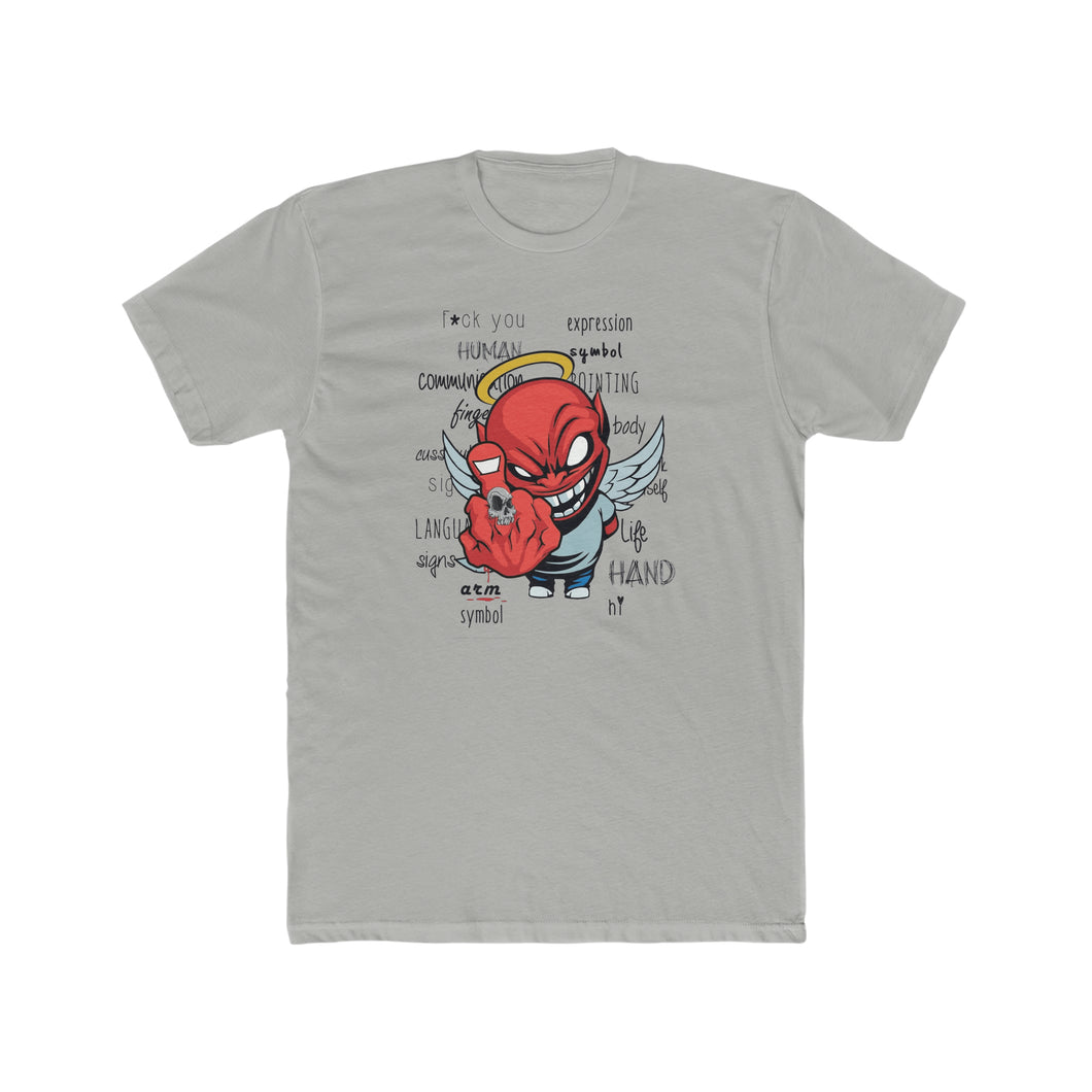 Red Devil Flipping Off - Print On Front - Multiple Colors