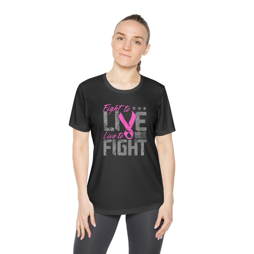 Fight to Live - Ladies Competitor Tee - On Front