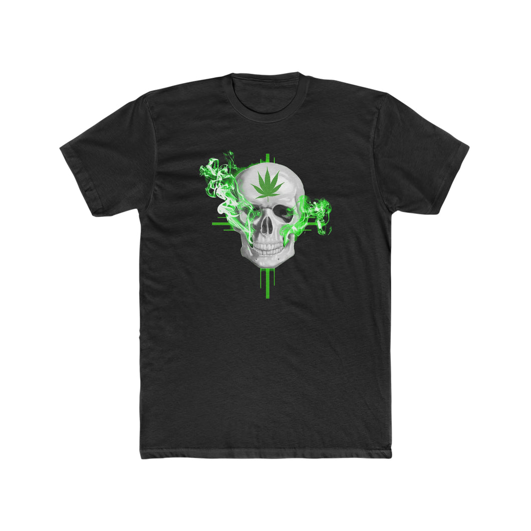Weed Skull Green Smoke - Print On Front