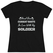 Load image into Gallery viewer, Women&#39;s Head Over Combat Boots Triblend Tee
