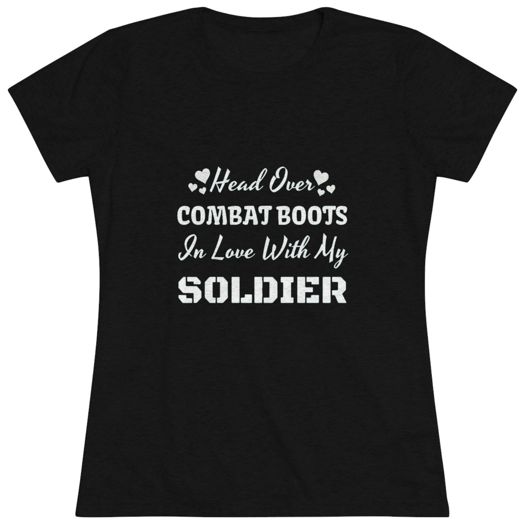 Women's Head Over Combat Boots Triblend Tee