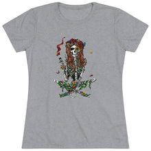 Load image into Gallery viewer, Women&#39;s Smoking Skull Triblend Tee
