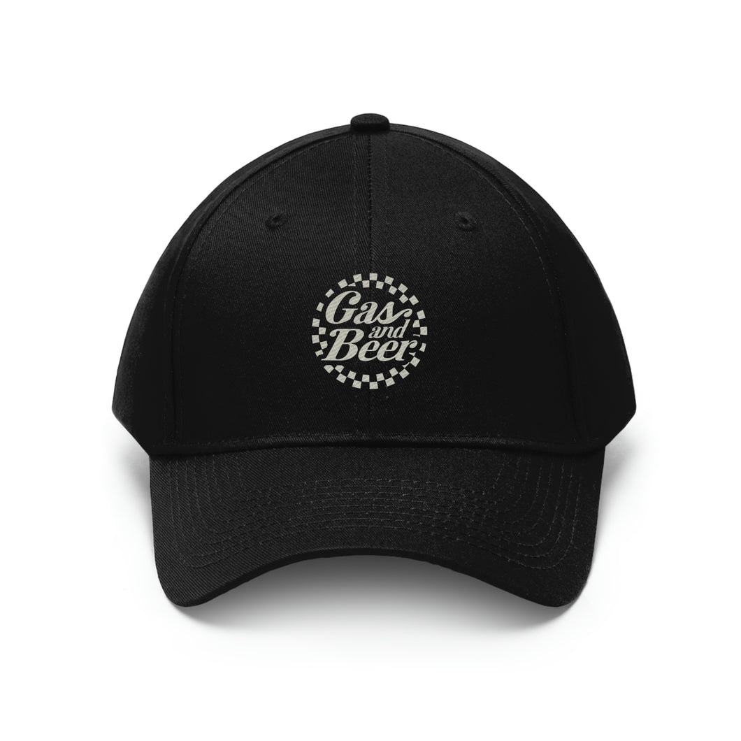 Gas and Beer - Black Twill Hat - Unisex - Logo 1