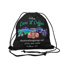 Load image into Gallery viewer, Cars N Coffee Outdoor Drawstring Bag
